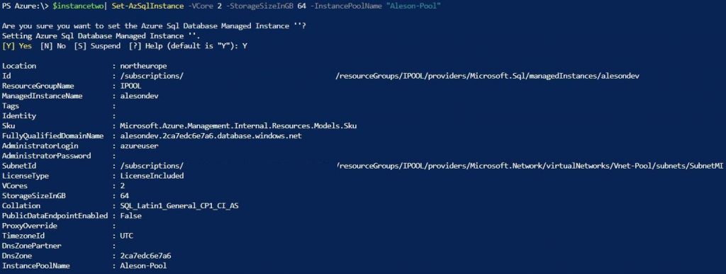 Azure SQL Instance