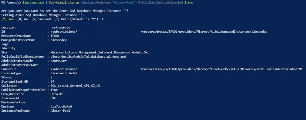 Azure Sql Instance