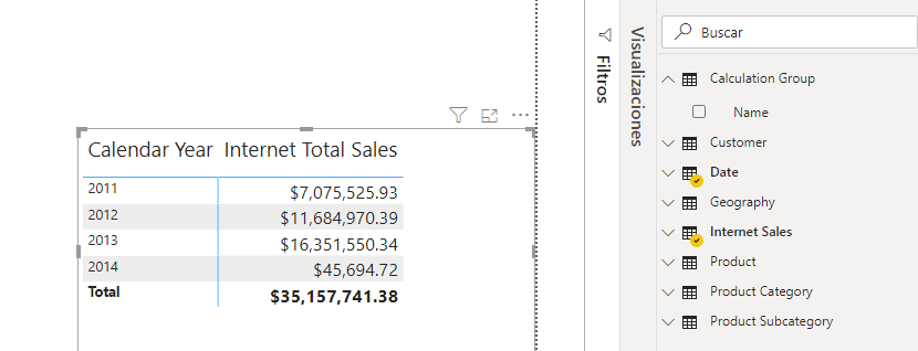 Calendar Year Columns