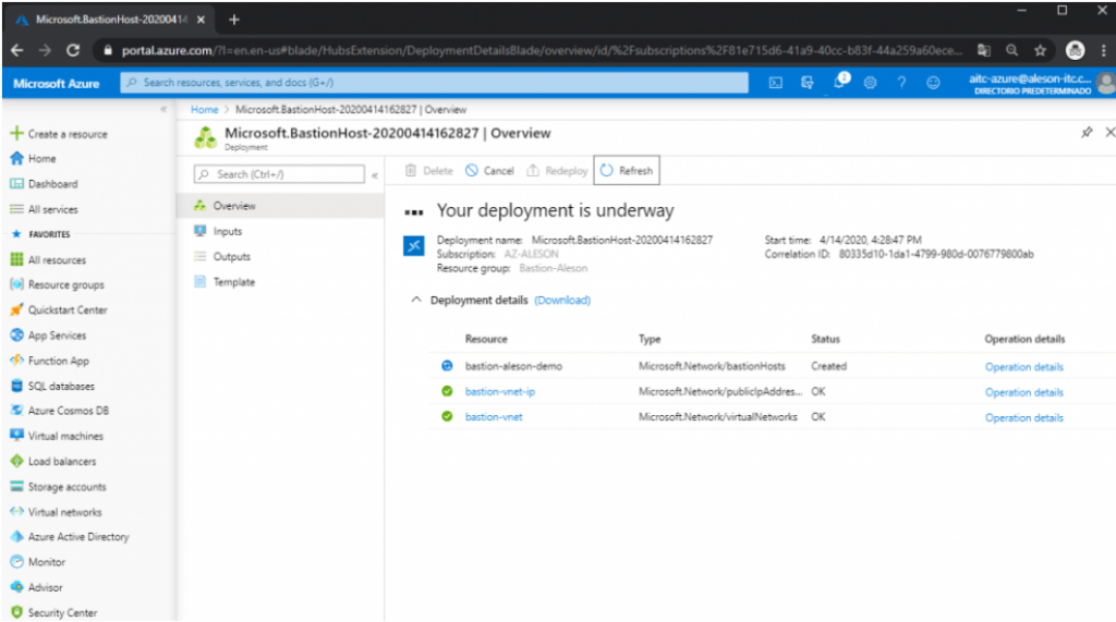 azure bastion subnet range