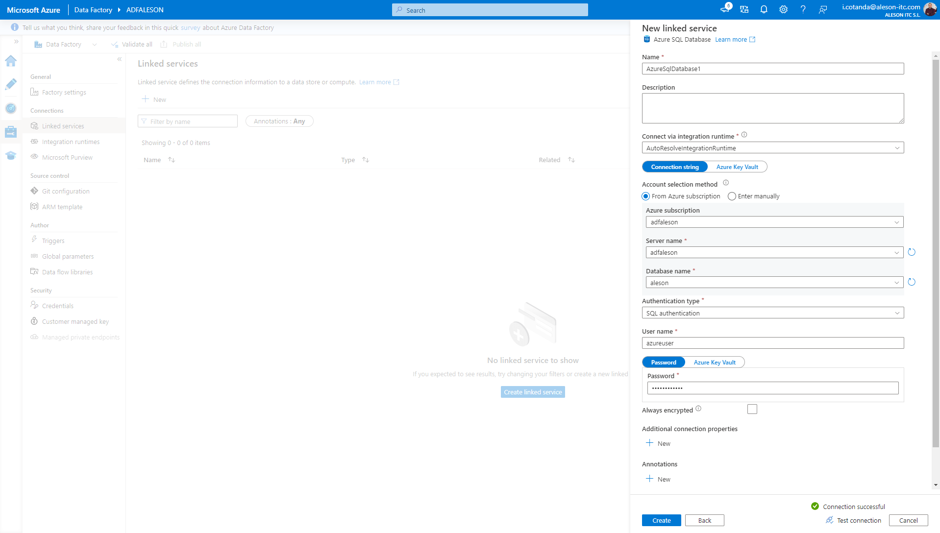 Private Endpoint Trough Azure Data Factory And Azure Database