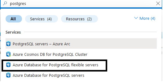 How to create our PostgreSQL Flexible Server service