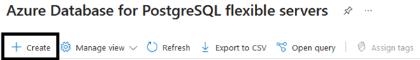 How to create our PostgreSQL Flexible Server service