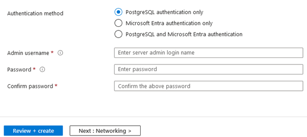 How to create our PostgreSQL Flexible Server service