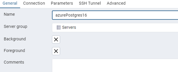 Connecting from Pgadmin to our PostgreSQL Flexible service in Azure